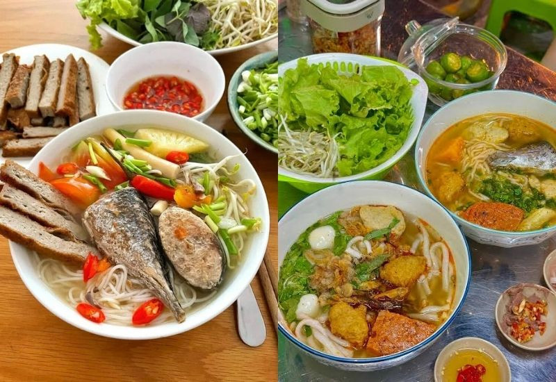 Bún cá ngừ với nước dùng chua dịu, ngọt thanh (Ảnh: Sưu tầm)